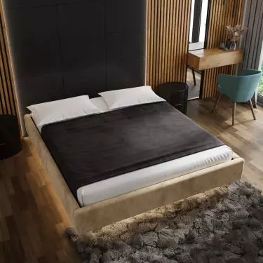 Aladdin levitation bed with bedding container and LED illumination