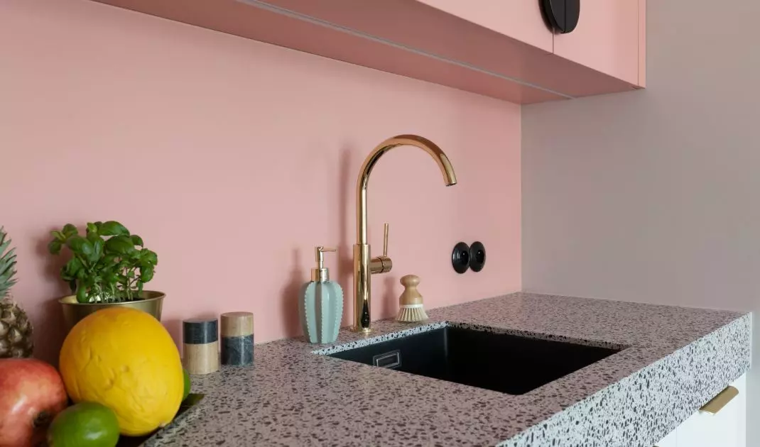 Natural stone kitchen countertop