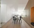 Living space and kitchen of the loft apartment