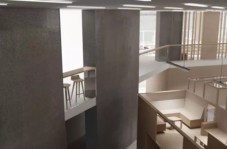 View from the mezzanine level