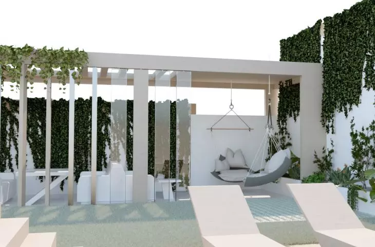 Outdoor garden space on the roof