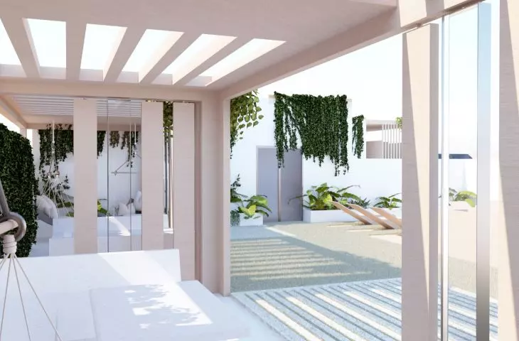 Relaxation area and garden