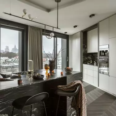 Granite kitchen island