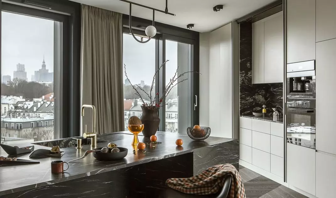 Granite kitchen island