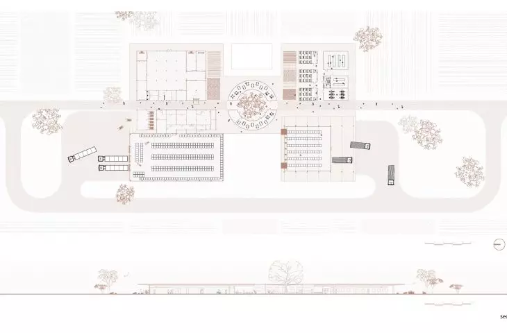 Ghana farm project, plan and cross section