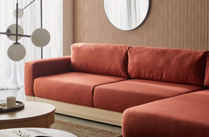 Stello corner sofa with chaise lounge will put every household member in the comfort zone