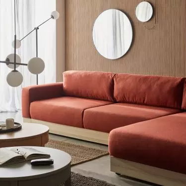 Stello corner sofa with chaise lounge will put every household member in the comfort zone