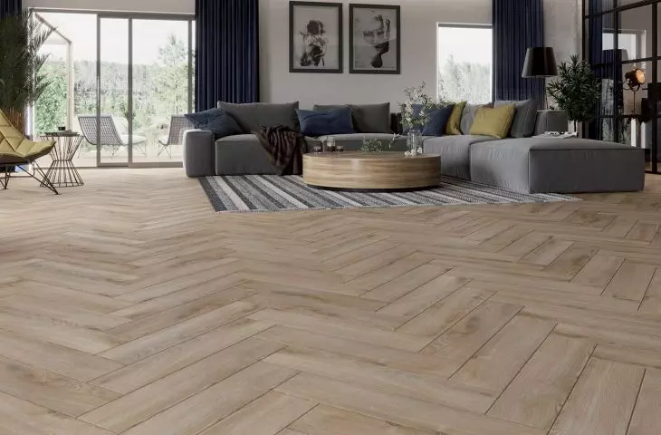 Grenada oak - De Lux herringbone collection, waterproof flooring