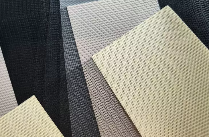 Day/night fabric with black mesh