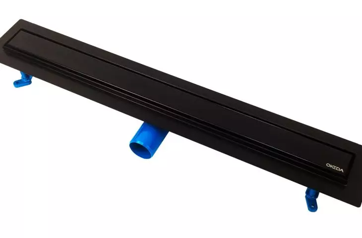 Odpływ liniowy PRIME LINE PURE BLACK™ czysta czerń – ruszt dwustronny zmożliwością wklejenia płytki