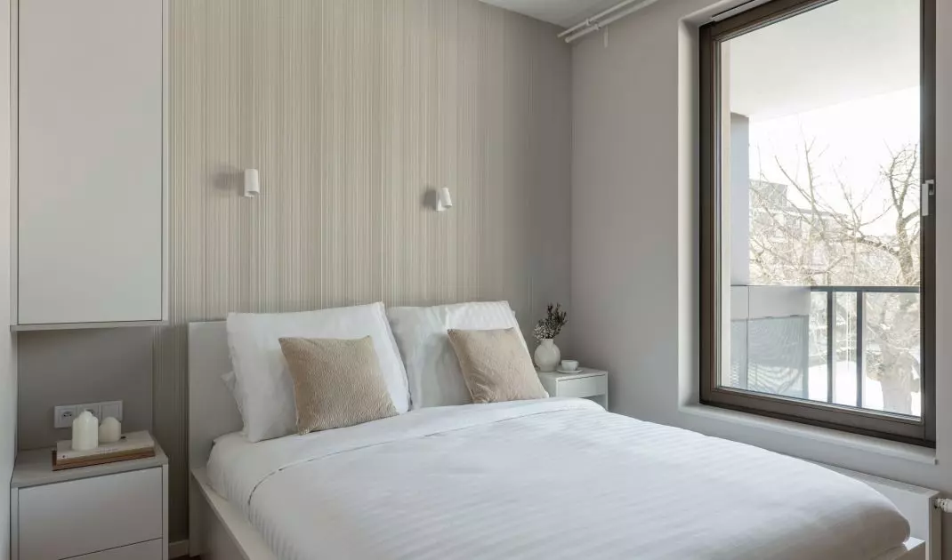 Bedroom in calm colors