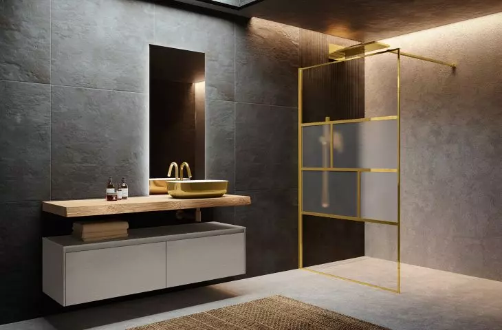 Walk-In H ART, kolor złoty połysk