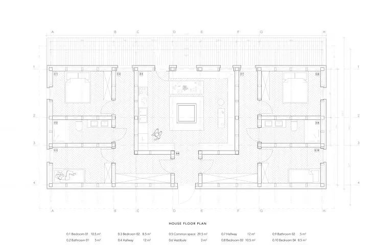Artist residency project, house plan