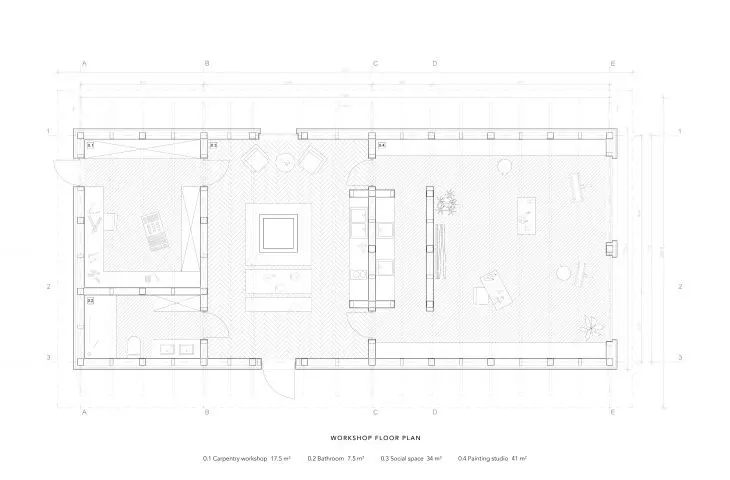 Artist residency project, studio projection
