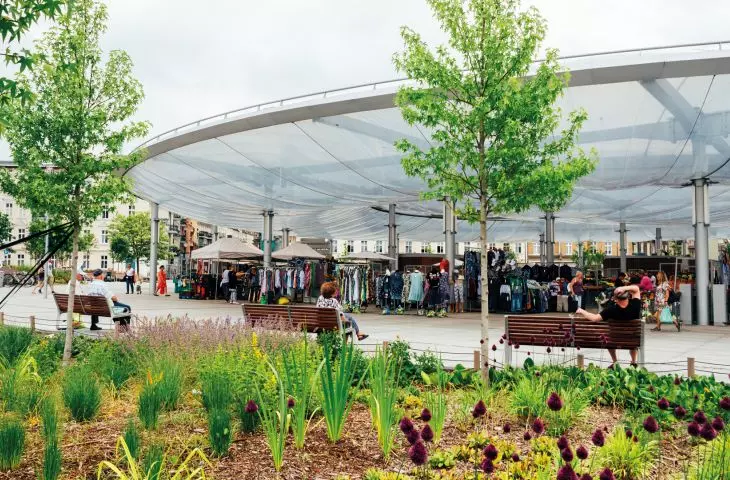 Poznan, the renovated Lazarski Market;