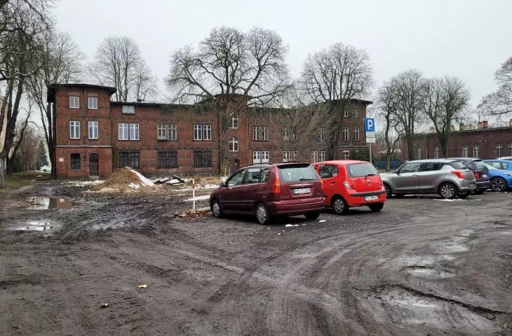 The area of the former barracks from the side of Grunwaldzka Street