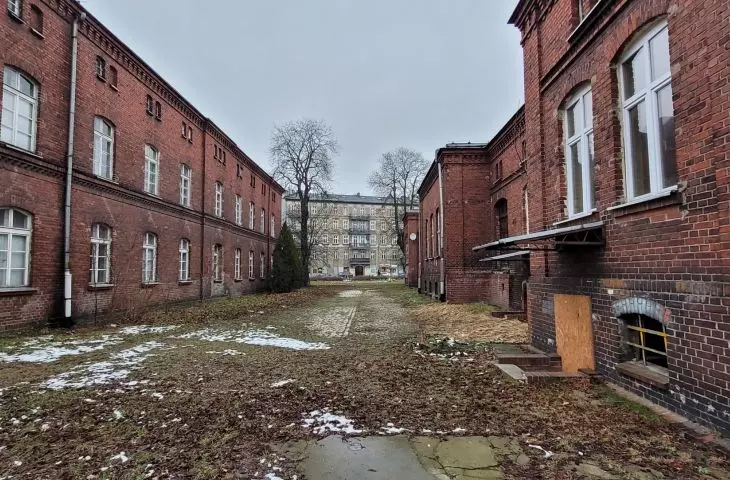 The area of the former barracks from the side of Grunwaldzka Street