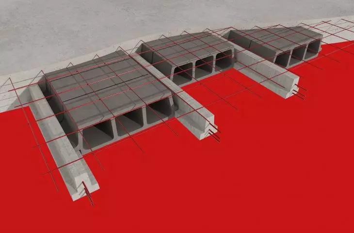 TECHNOBETON dense ribbed floor construction