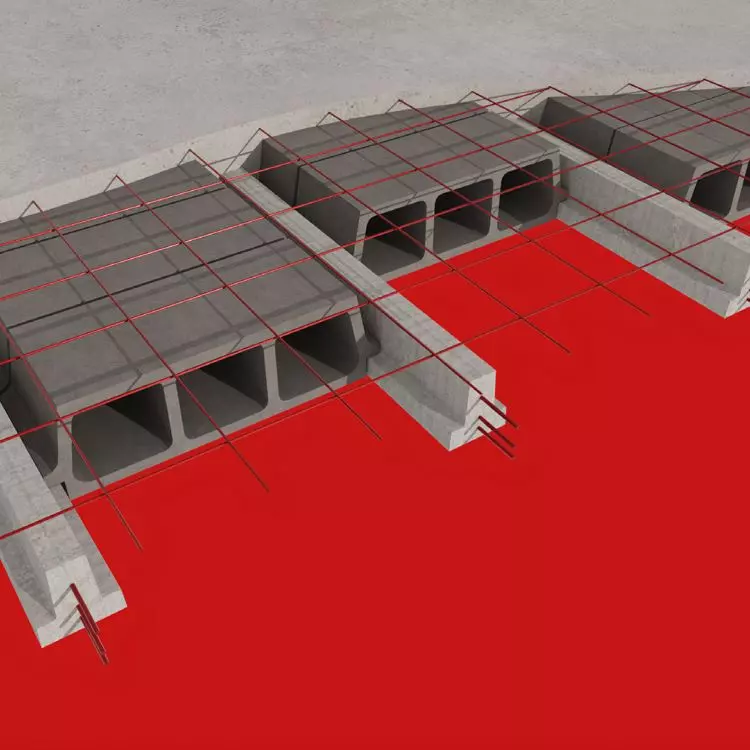 TECHNOBETON dense ribbed floor construction