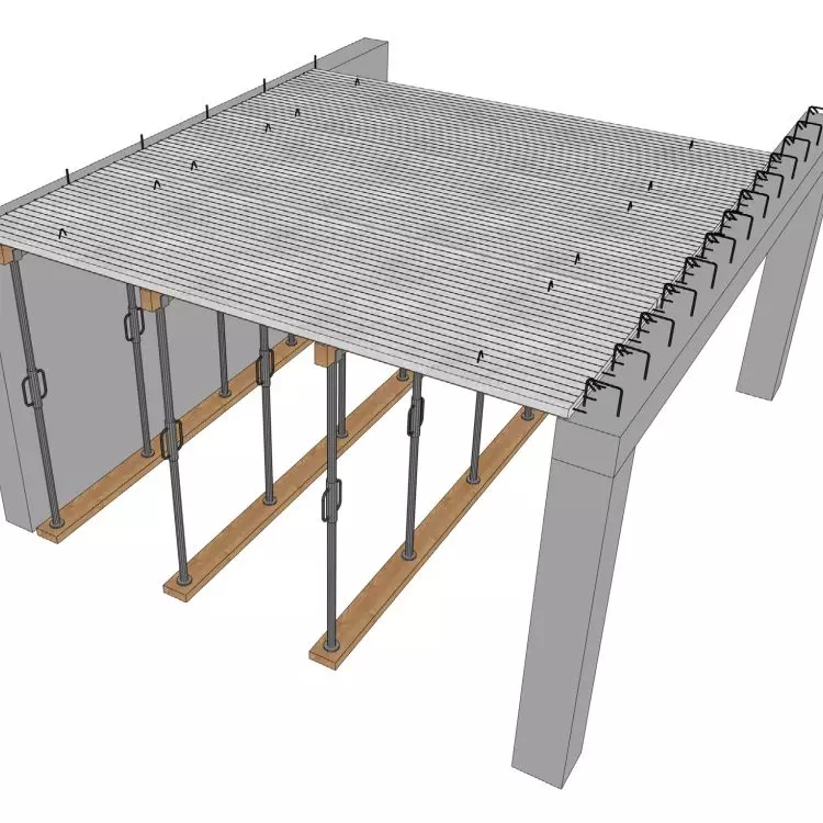 Example of TECHNOPANEL ceiling support