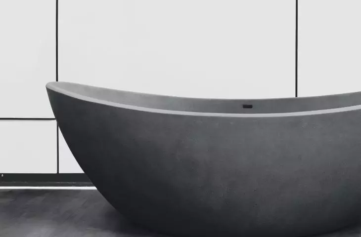 Customized bathtub made of architectural concrete