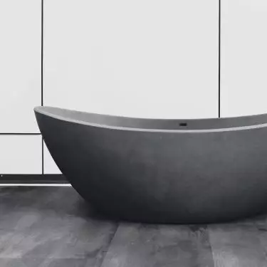 Customized bathtub made of architectural concrete