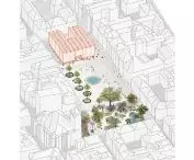 visualization of the designed market from the bird's eye view
