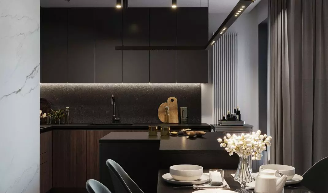 Kitchen with dining area 