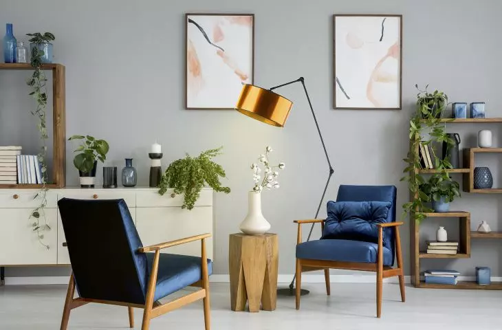 Lampa podłogowa z regulowanym ramieniem BARI MIRROR
