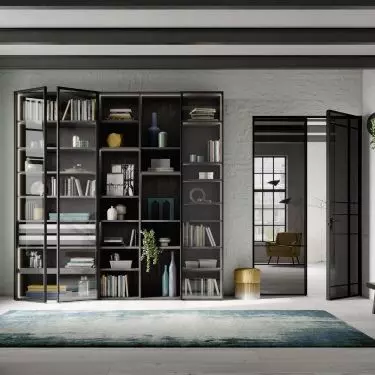 Swing door slim line Bookcase Ledno door RPS