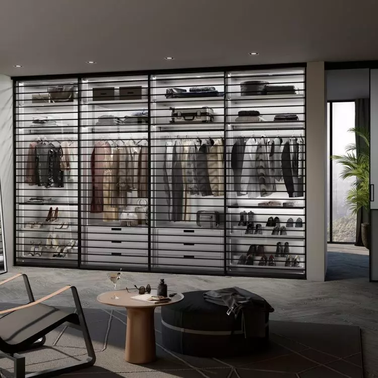Bookcase Legno door S1200 with horizontal stiles