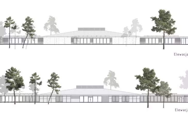 south and north elevations