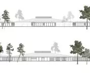 south and north elevations