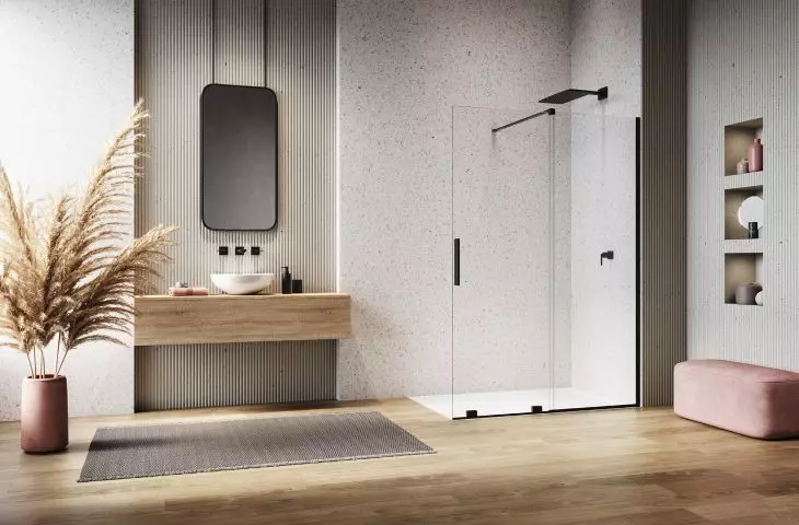 AMALIA D35S2 WALK-IN BLACK LINE