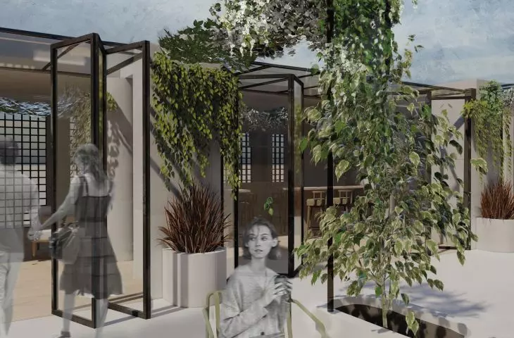 Anxiety therapy house project, terrace