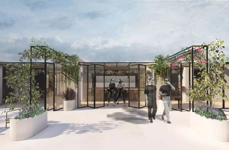 Anxiety therapy house project, terrace 