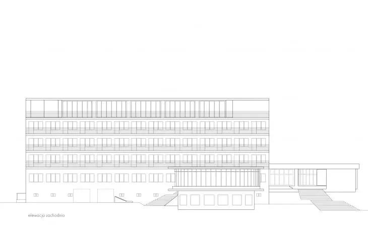 Anxiety therapy house project, west elevation