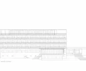 Anxiety therapy house project, west elevation