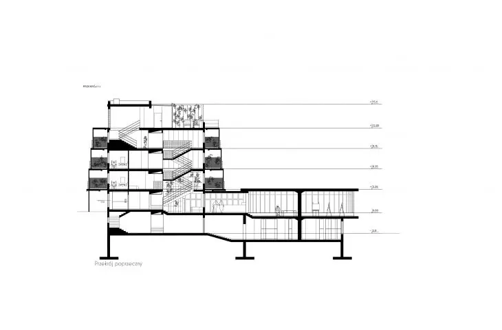 Anxiety therapy house design, cross section