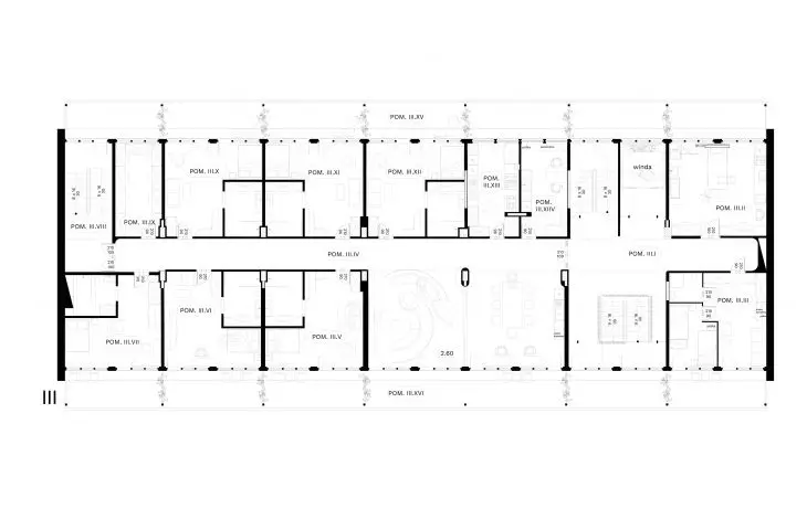 Anxiety therapy house project, floor plan 3.