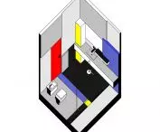 Projekt wnętrza łazienki w domu jednorodzinnym, proj.: Jakub Dziura