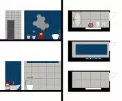Projekt wnętrza łazienki w domu jednorodzinnym, proj.: Natalia Głowacka