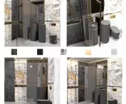 Projekt wnętrza łazienki w domu jednorodzinnym, proj.: Joanna Nowak