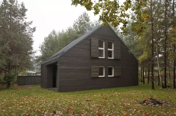Closed house - the simple form is the result of inspiration from solid wooden barns, proj.: Koziej Architekci