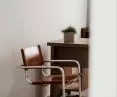 the interior is complemented by vintage furniture