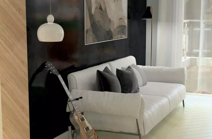 CHEVRON WHITE GREY LISH