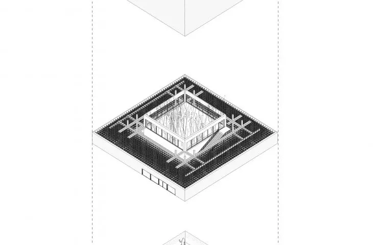 Design of the house of the dead, axonometry