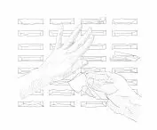 A piece of paper can be slipped into a specially prepared niche