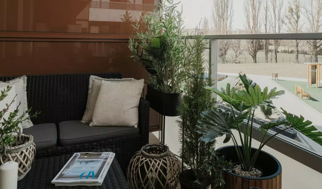 Balkon został podzielony na trzy strefy