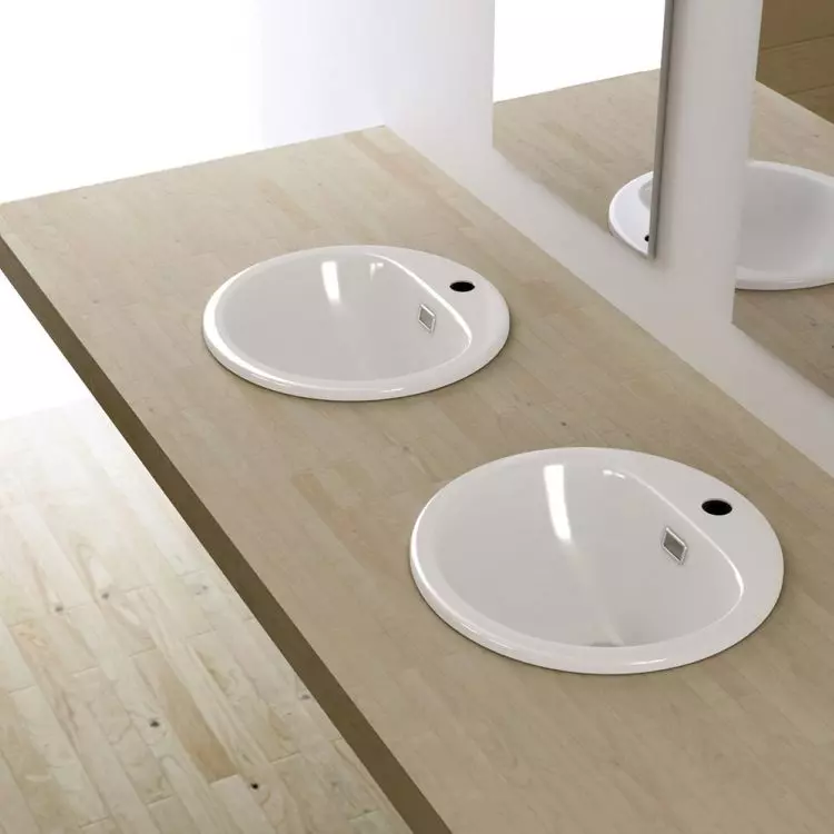 Enamel washbasins for the bathroom